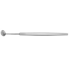 Keratoplasty spatula, round, perforated