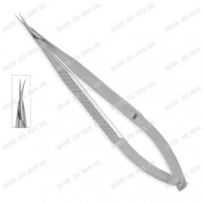 DJE-1499-Ultra Fine Curved Scissors Flat Handle